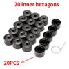 YKPSC1 20Pcs for VW Tiguan Golf MK5 Passat B7 Wheel Tire Hub Cap Nut Bolt Cover Rim Tyre Screws Plugs Studs Car Decorations Accessories
