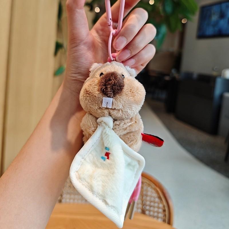 Plush Marmota Groundhog Keychain Cuddle Design Gift Decoration Children Gift