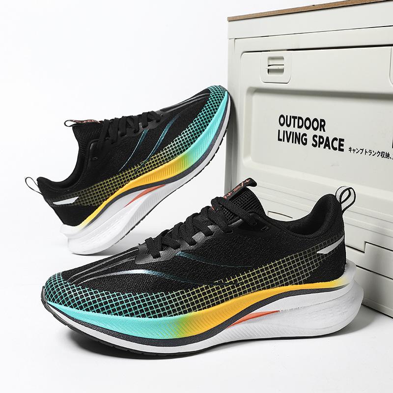 Chitu 7 Middle School Students Men's and Women's Running Shoes Mesh Breathable Professional Racing Shock Absorption Carbon Board Running Shoes Non-sli