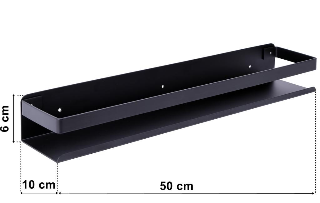 Megara Loft Badezimmerregal 50 cm Schwarz