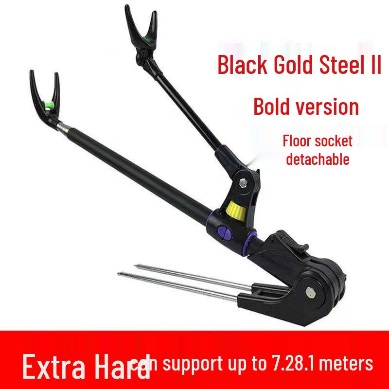 Stainless Steel Fishing Rod Holder for Ground, Chair, or Box - Super Hard, Telescopic, Adjustable Front and Rear