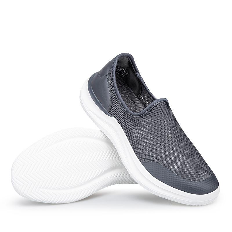 

Men s shoes summer breathable shoes mesh casual sports shoes thin single shoes lightweight mesh shoes men s mesh shoes 48 темно-серого
