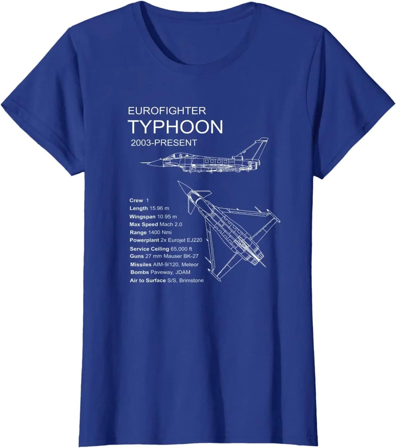 Eurofighter Typhoon Jet Aeroplane Airplane Men TShirt Short Sleeve Casual Cotton ONeck Shirts S