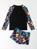 2026 Plus Size High-Waisted Long Sleeve Tankini Swimsuit for Women