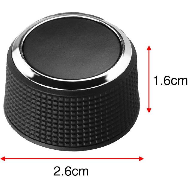 2PC Rear Radio Audio Volume Control Knobs Dial Tuner Radio Stereo Knobs for Compatible with 2007-2013 Chevy Suburban Silverado 1500 2500 Sierra Yukon