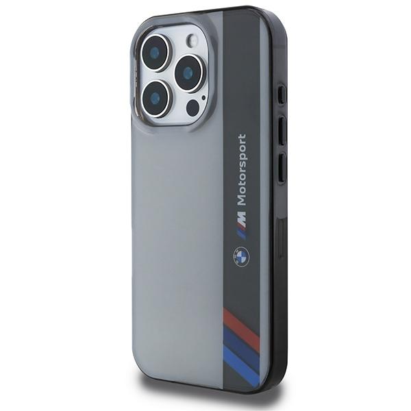 Hülle für iPhone 16 Pro BMW Motorsport Vertikaler Streifen Grau