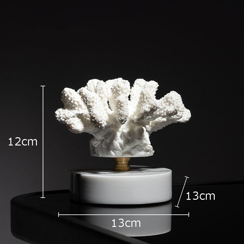 

Creative Simulated Coral Resin Crafts Transparent Base Coral Statue Desk Decoration Ornaments Modern Home Decor Furnishings