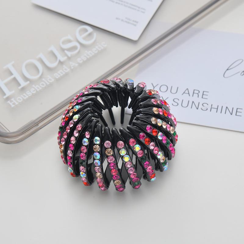 Simplicity Rhinestone Bird's nest hair curler hairclip for women elegant ponytail clip Fashion girls hairpins Hair accessories