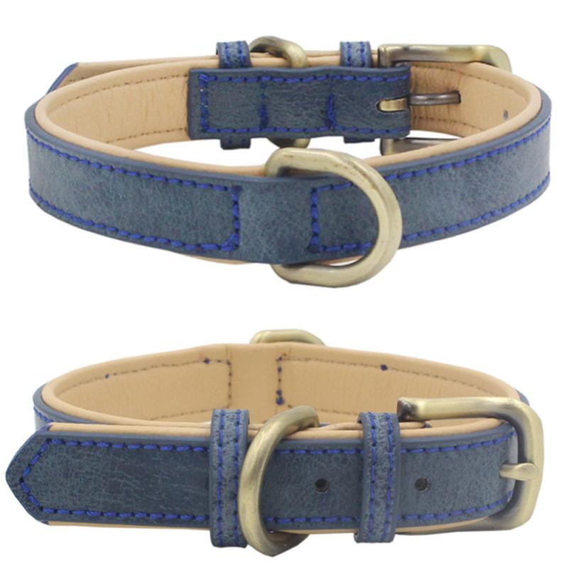 Pet Retro Wear Resistant Microfiber Collar for Large Medium Small Dogs Puppy