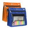Expandable Pen Holder Binder Pouch Double Layer Pencil Case Colorful Storage Bag  Office