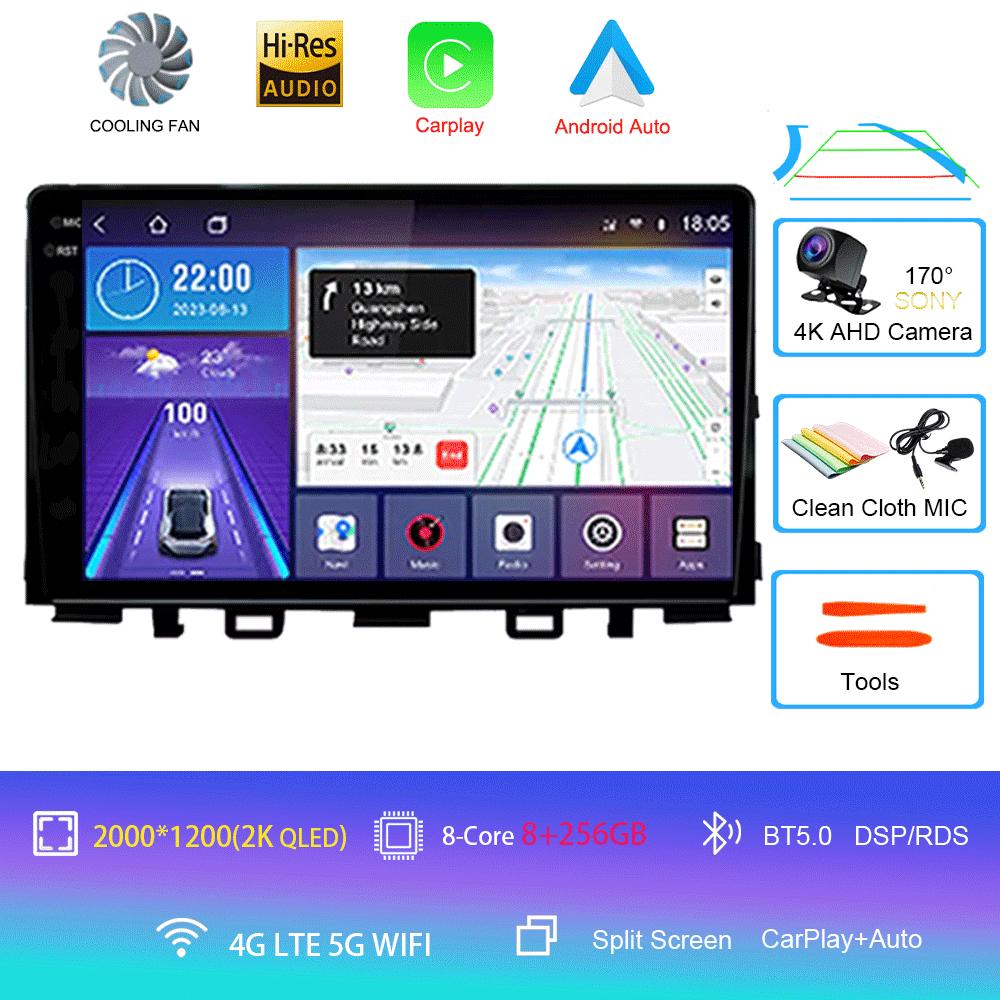 For Kia RIO YB KX Cross 2016-2020 SONY CAM Cooling Fan Android 14 Car Radio Multimedia Video Player Navigation Stereo DSP IPS