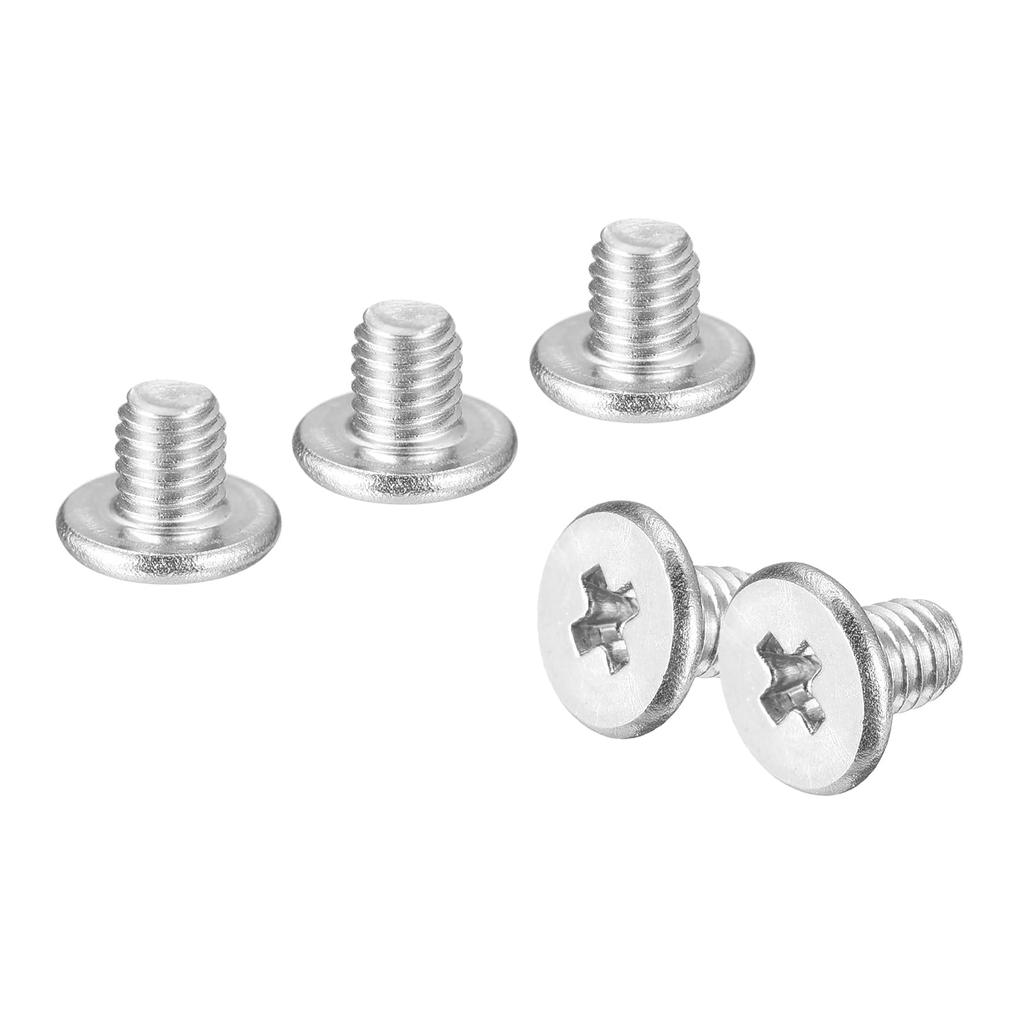 uxcell M3 x 3mm Cross Head 20 Flat Round Cross 304 Stainless for Home and Furniture Connections Screws, Pieces, Head, Recess, Steel, Rustproof,