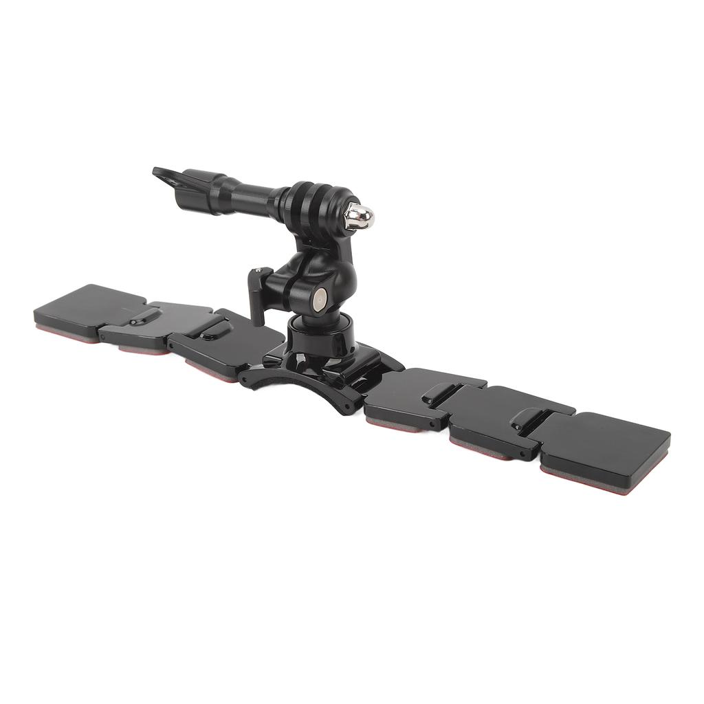 Motorcycle Helmet Chin Mount for Action Camera 3 Sections Detachable Double Sided Ddhesive 360 Degree Rotation