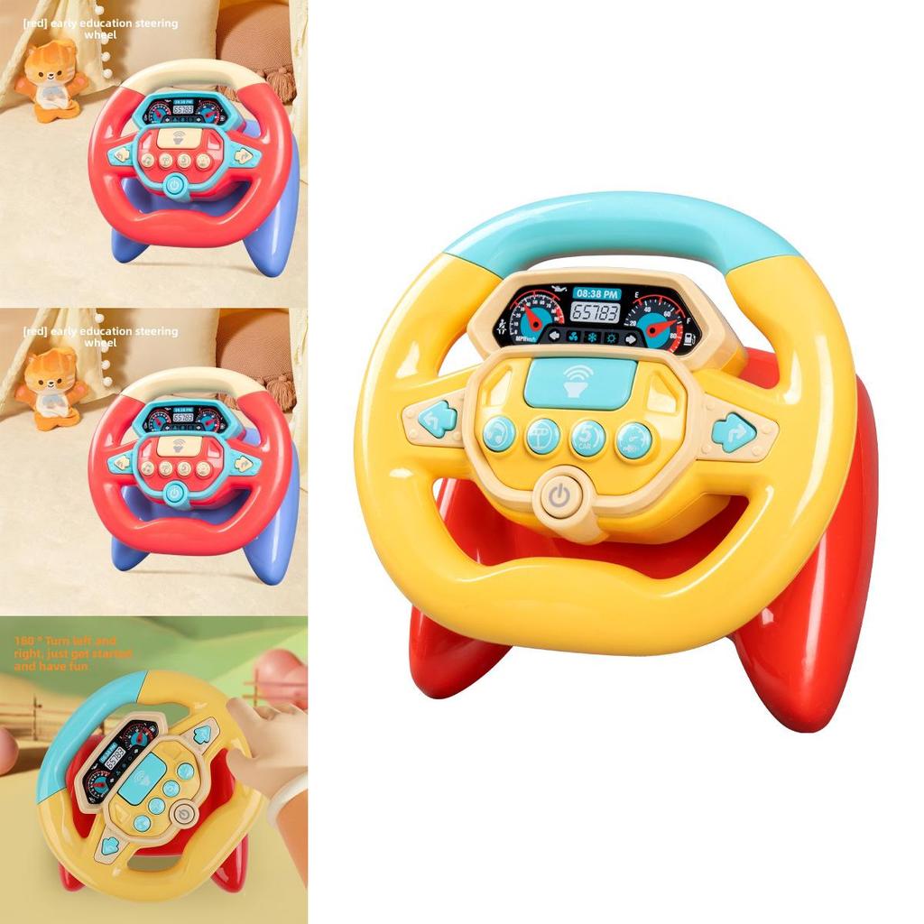 Kids Steering Wheel Toy With Interactive Lights And Sound For Childrens Playroom And Outdoor Activities