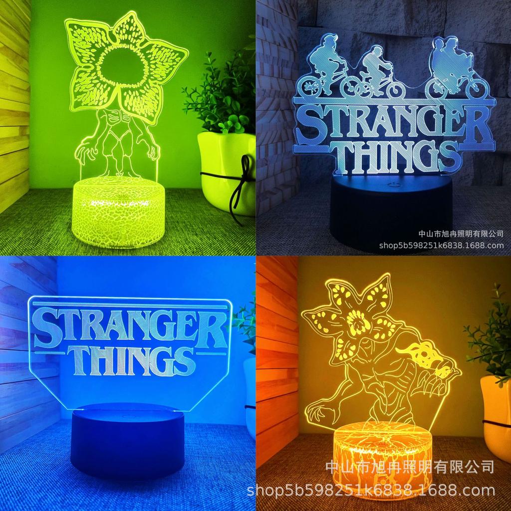 Black 3D Crackle Night Light: 16-Color Table Lamp