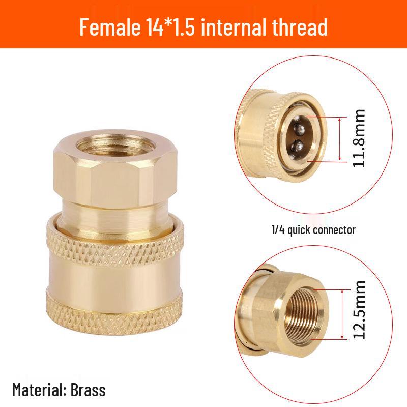 2-Point Brass Quick Connect High-Pressure Water Gun Hose for Car Washing and Cleaning 380.
