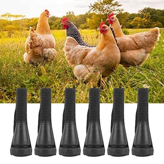 100 doigts en caoutchouc pour plumeuse volaille - 60 x 10 mm, compatibles poulet, canard, oie (noir)
