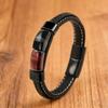 Pulsera de Cuero Trenzado con Piedra Ojo de Tigre Natural para Hombres y Mujeres Metal Negro 2026 Moda Tendencia Joyería de Lujo