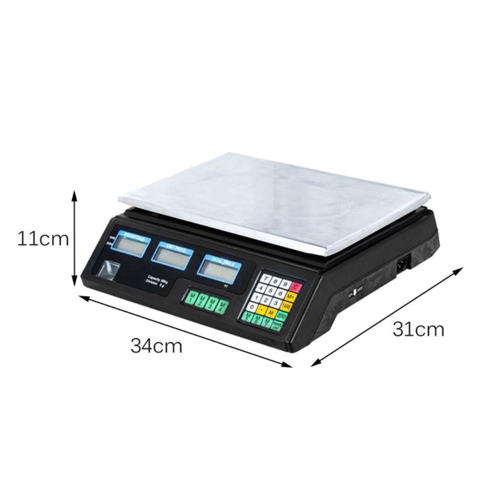 Digital Weighing Stainless Steel Kitchen Scale 40KG Accurate Electronic Scale Multifunctional Computing Scale Restaurant