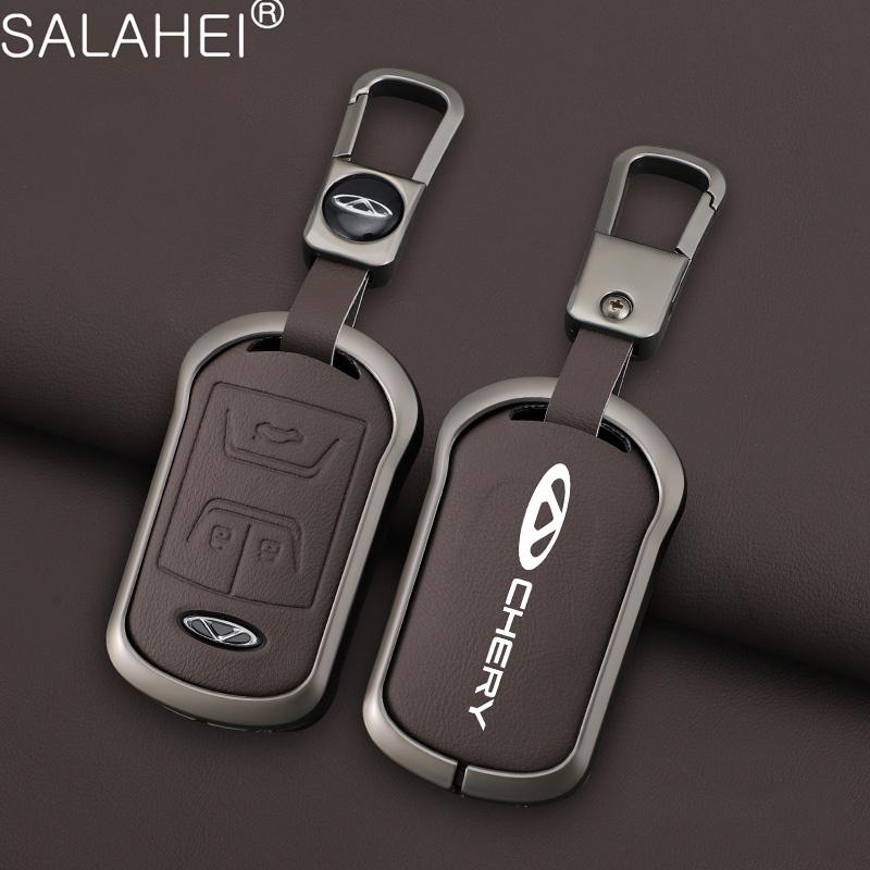 Zinc Alloy Car Key Case Cover Shell Holder Fob For Chery Tiggo 3 4 5txs Tiggo 7 8 5X Arrizo 5 2019 2020 2021 Protector Accessory LL2
