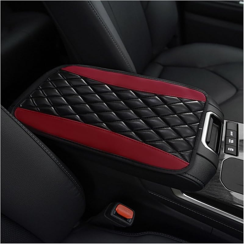 Car Center Console Cushion Pad, PU Leather Waterproof Auto Armrest Box Cover Protector, Comfortable Armrest Seat Box Cover Mat, Universal Car