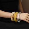 Popular Bracelet Design Sense Polygon Translucent Bracelet Color Macaron Resin Jewelry