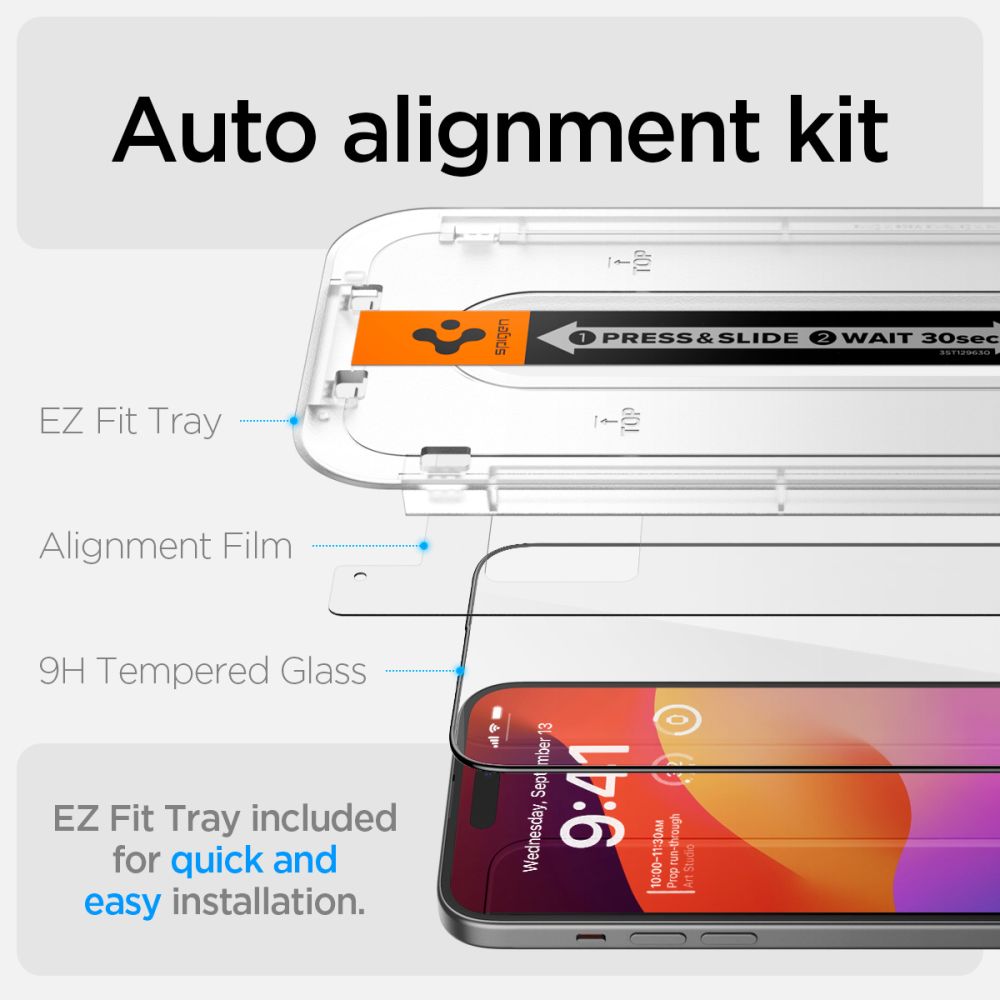 Szkło Hartowane Spigen Glas.tr Ez Fit Fc Iphone 15 Plus Black