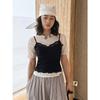 French Lace Boning Strap Camisole - Spring/Summer Slimming Textured Top for Women