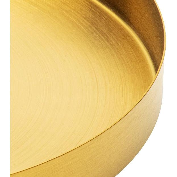 12-calowa złota okrągła metalowa taca dekoracyjna ze stali nierdzewnej złota taca do serwowania mosiężne kółko taca na blat stołowy do łazienki blatu biurka