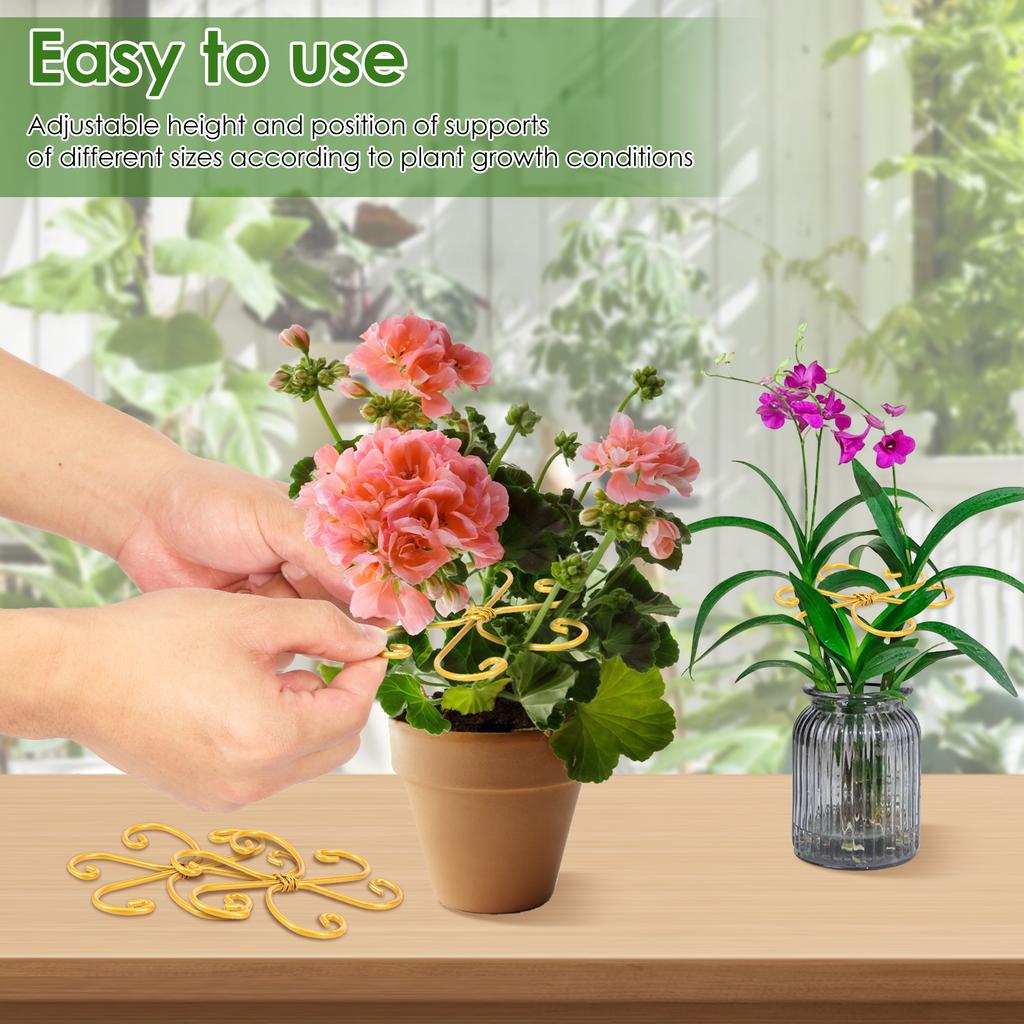 5/6Pcs Plant Stem Support Metal Stem Grapple Holder Reusable Secured Plant Clips For Climbing Plants To Grow Upright Healthier
