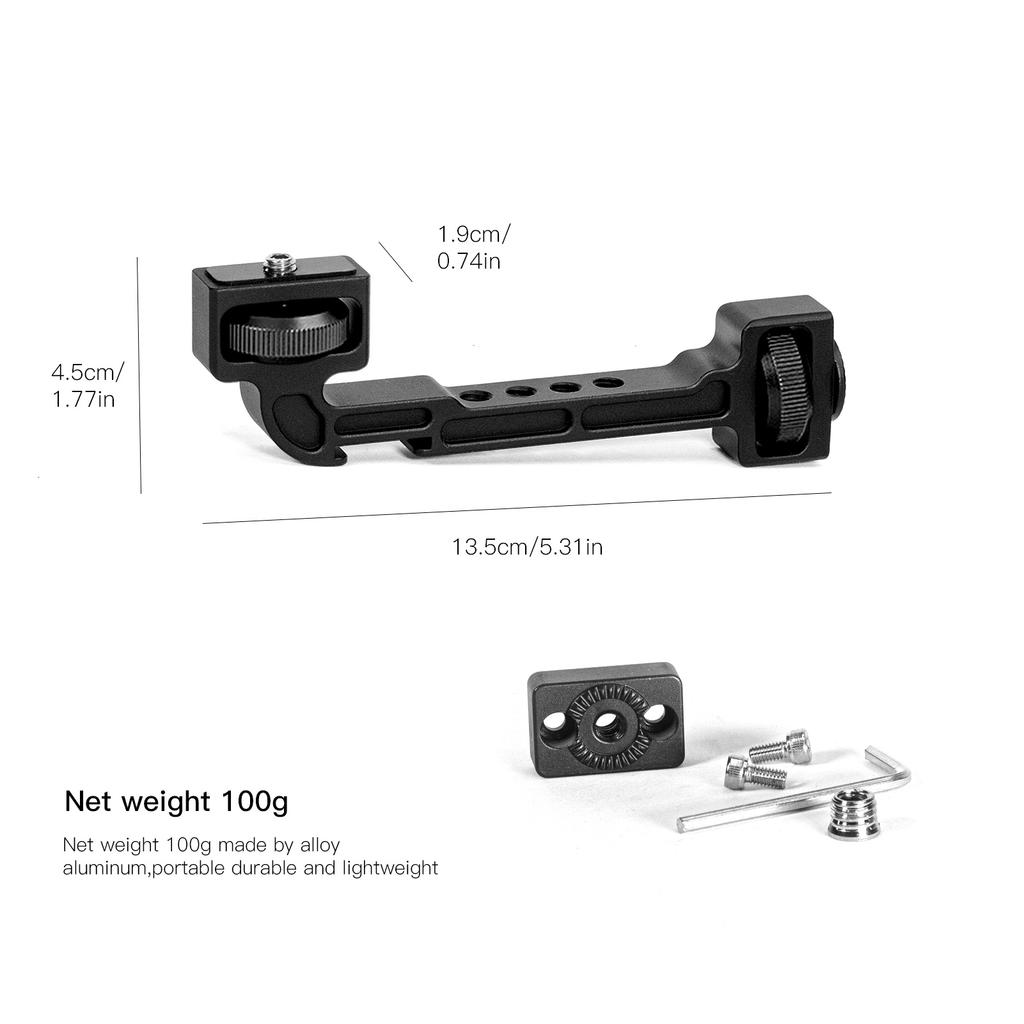 Gimbal Stabilizer Rotatable Extension Bracket Holder Support with 1 4 Inch Screw Cold Shoe Mount for Mounting Monitor