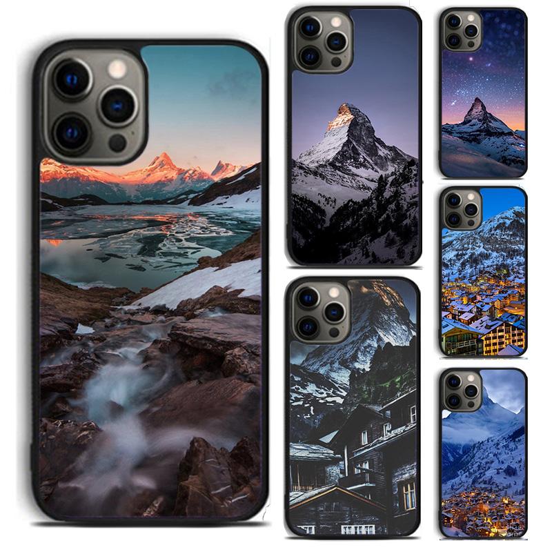 Zermatt Matterhorn Swiss Mountain phone Case For iPhone 17 Air 16 15 14 Plus apple 16 11 12 13 Pro Max coque