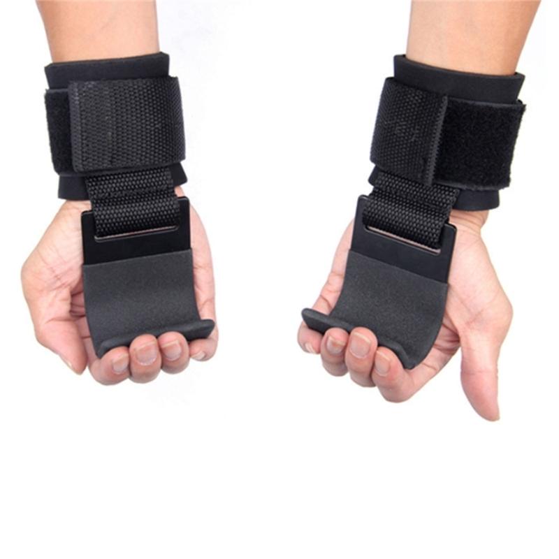 Weight Lifting Hook Grips With Wrist Wraps Heavy Duty Weightlifting Hook with Padded Handle Workout Strap Easy to Use