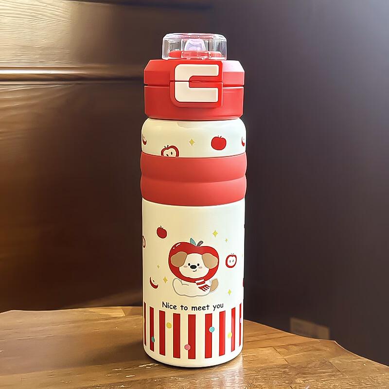 OLOEY Kids  Insulated Stainless Steel Straw Bottle