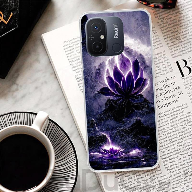 Buddhist Fire Lotus Cover For Xiaomi Redmi 13 13C 14C 12 12C 10 10C 9 9C 9T 9A Phone Case 10A 8A 8 7A 7 6A 6 K80 K70 K60 K20 K40