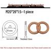 Annealed Red Copper Gasket Washer Pad for Sealing Fastener, M4-M34