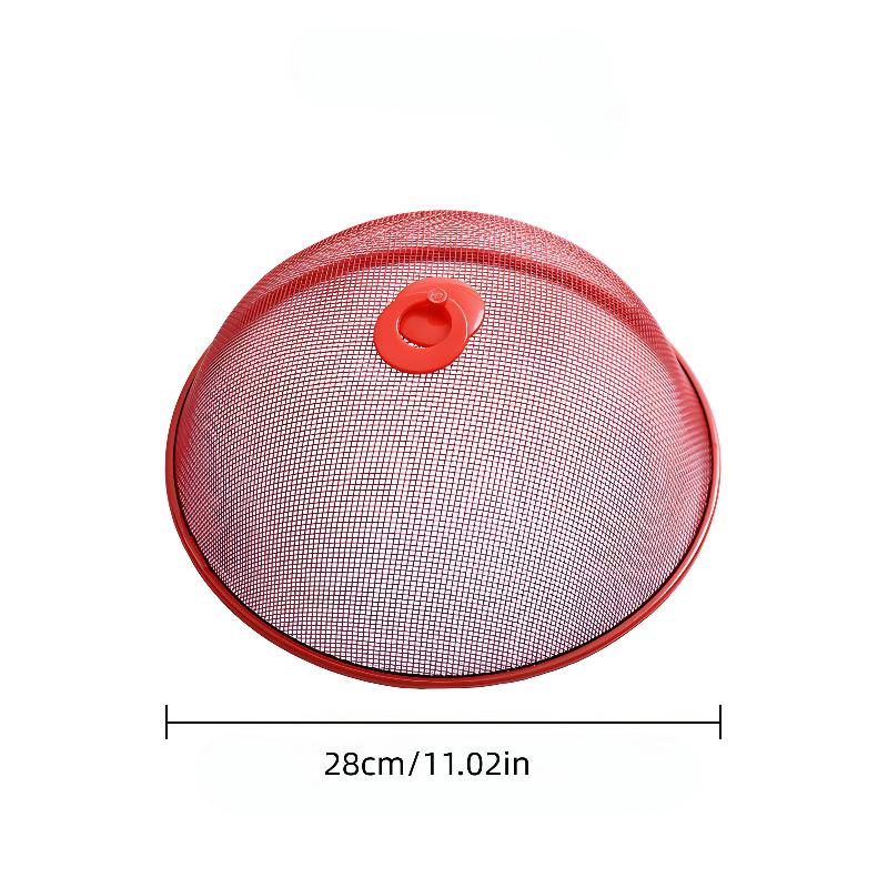 

Сетчатый чехол для еды Защитная крышка для блюда круглой формы Бытовой держатель для демонстрации овощей и фруктов для защиты от насекомых для улицы красный