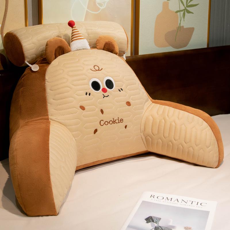 Ice Bean Latex Large Soft Backrest Pillow for Bed – Dormitory Reading & Lumbar Support