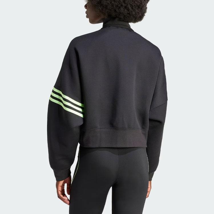 Adidas Originals Neuclassics Color Block Track Top, Women Loose Fit Sports Casual Outerwear Jacket Black IU2505