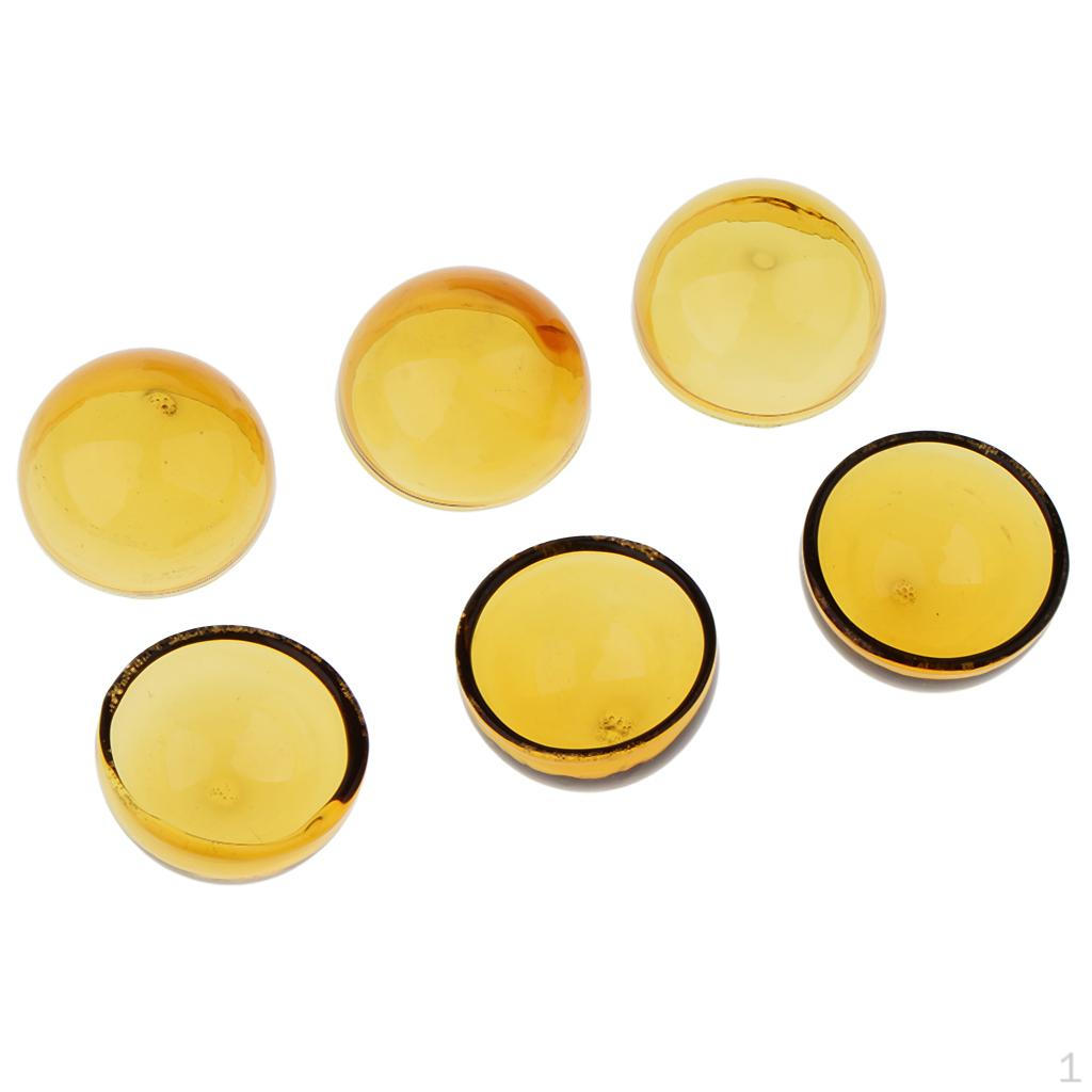 6 Pcs Pendant Charm Half Globe Glass Container for