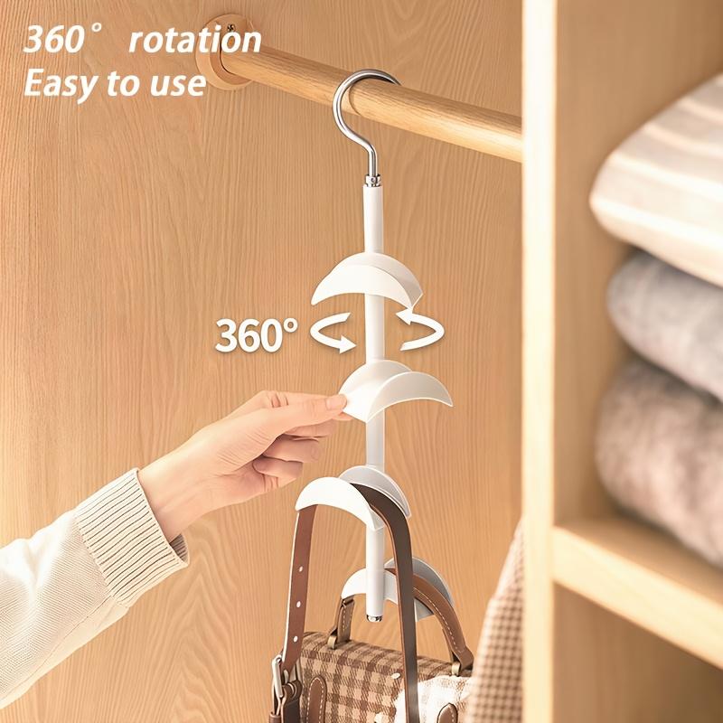 1PC 4-Layer Rotable Bag Hook Wallet Handbag Clothes Rack Wardrobe Table Hook Storage Displayrack Belt Rackscarf Hanger Bag Rack