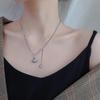 S925 Silver Saturn Star Retro Necklace - Trendy Female Clavicle Chain with Niche Design