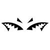 Car Antenna Mouth Styling Stickers Fashion Reflective Vinyl Decals Fin Antenna Decoration Sticker Accessories Tools
