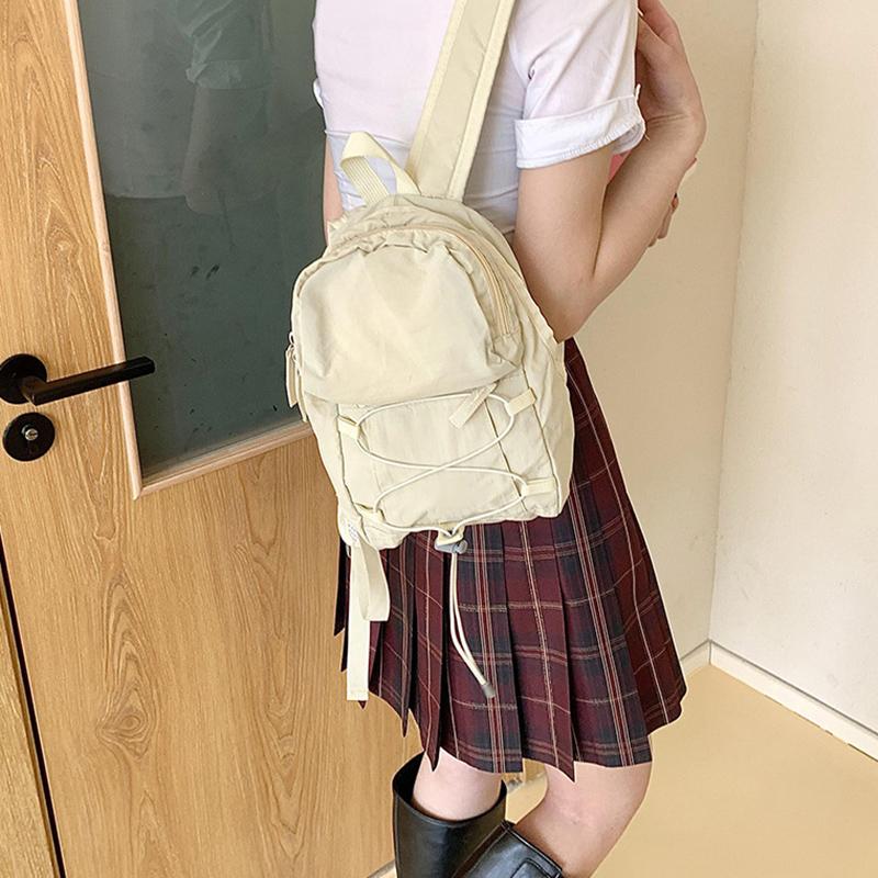 Mini Travel Backpack Lightweight Retro Picnic Pack Women Outdoor Sports Mountaineering Hiking Shoulder Bag Students Schoolbag