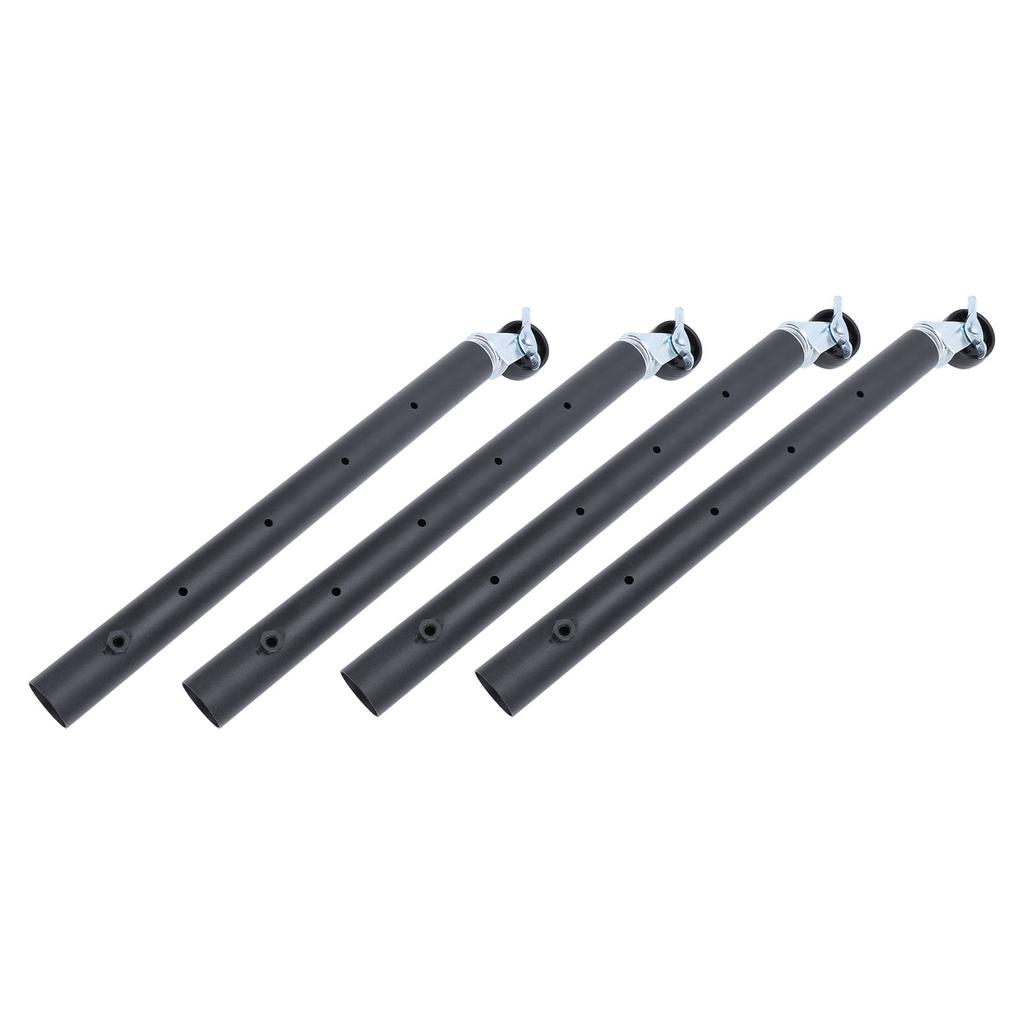 4PCS Furniture Legs with Caster Wheels Heavy Duty Carbon Steel Table Leg Extender Riser for Cabinet