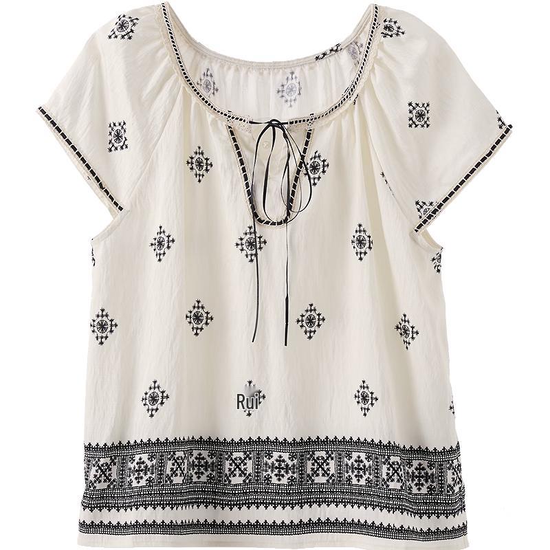 Betu Women s French Commuter Embroidered Blouse S