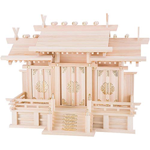Kamidana Village Shinto Shrine with Three Different Roofs, Small, Main Metal Fittings
