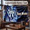 Custom Name Flannel Throw Blanket FC Zürich Pattern Warm Home Decoration