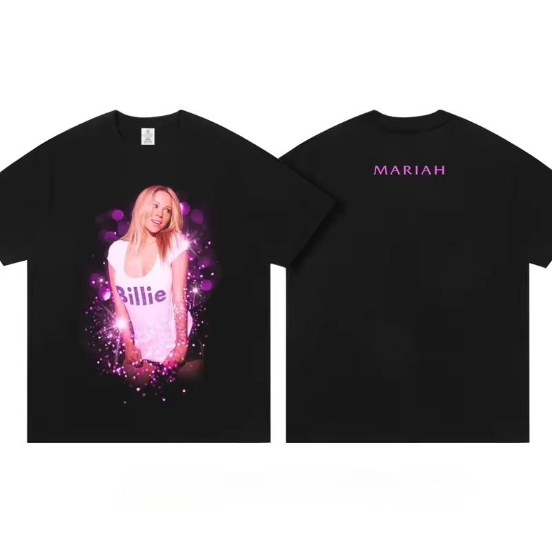 

Концерт Марайи Кэри в сочетании с летними футболками с коротким рукавом для поклонниц, включая набор из футболки и билета, женская одежда 4XL