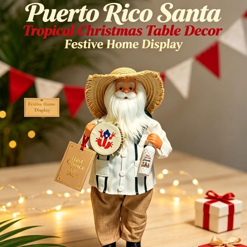 Christmas Shelf Accent Santa Figure for Entryway Table Use, Side Table Placement, and Indoor Seasonal Home Display for Holiday Shelf Use